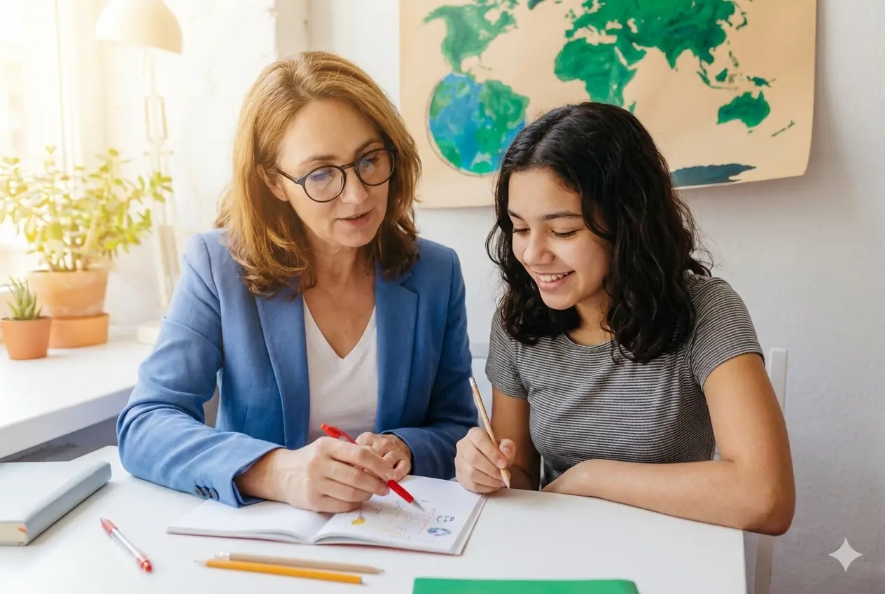 Students learning online with expert tutors at IBRILLIUM