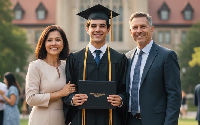 Confident student with mathematical knowledge